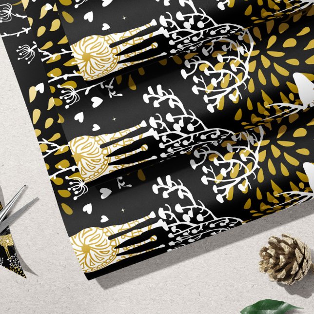 Gold Deer | Christmas Wrapping Paper (Gold Deer | Christmas Wrapping Paper)