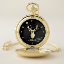 Gold Deer Head Silhouette