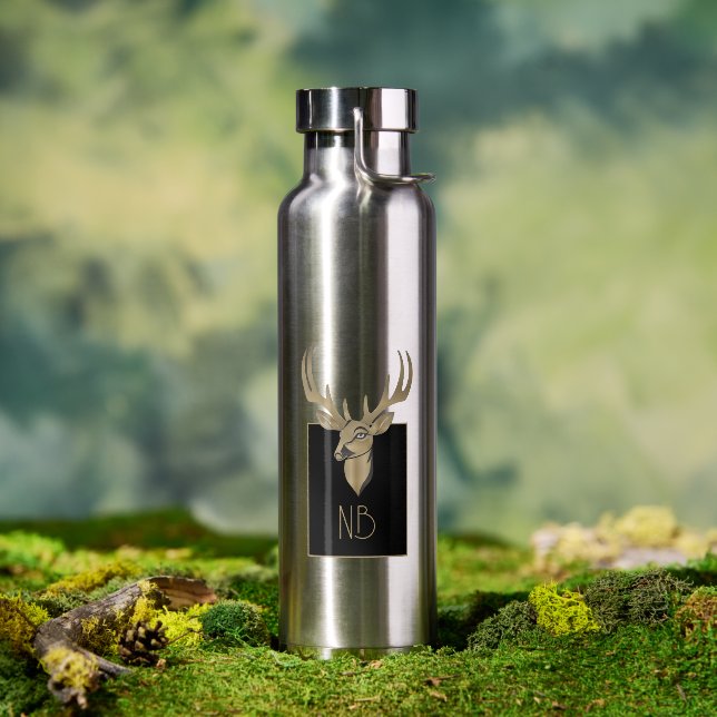 Gold Deer Head Water Bottle (Outdoor)