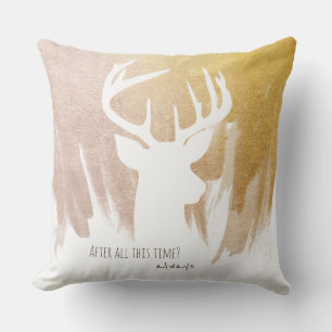 Gold Deer Patronus Pillow