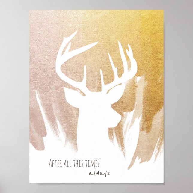 Gold Deer Patronus Poster (Front)