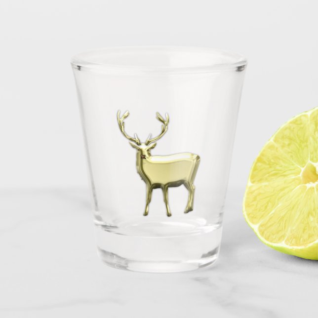 Gold Deer Shot Glass (Front)