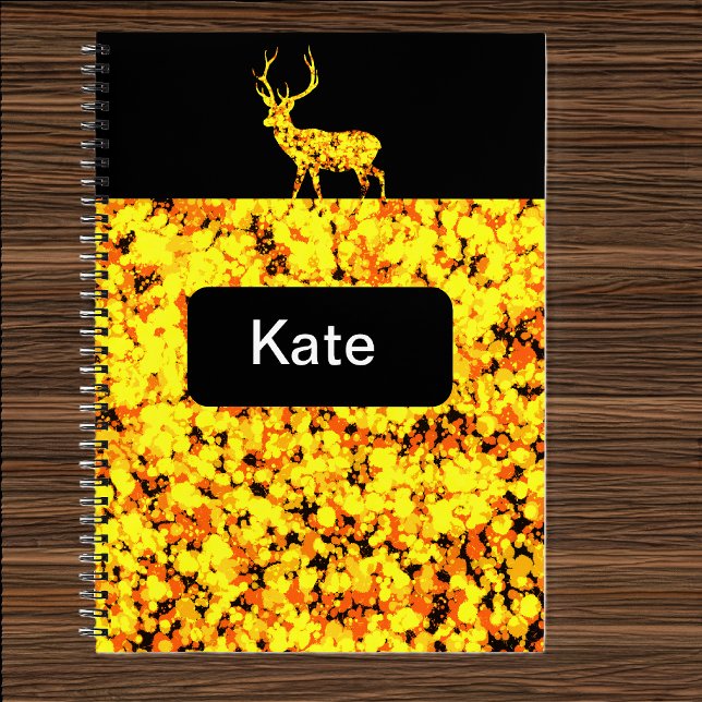 Gold Deer Splattered Paint  Notebook (Creator Uploaded)