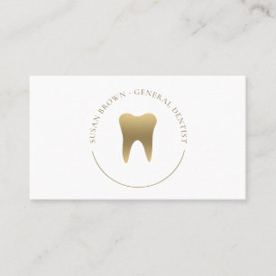 Gold Dental Logo Business Card