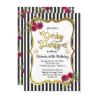 Gold Derby Themed Birthday Invitations
