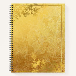 Gold Design: Blank Lined Customizable Notebook