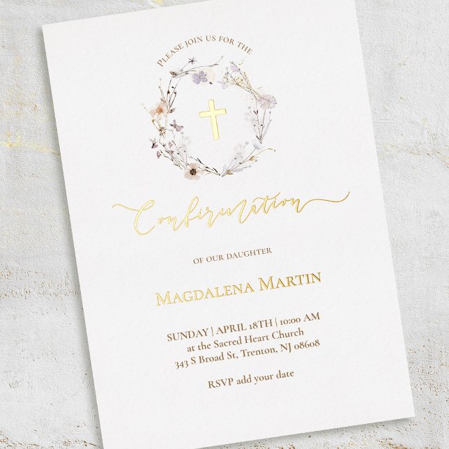 gold details wildflowers wreath Confirmation (Creator Uploaded)