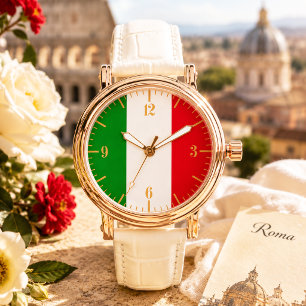 Gold Dial Italian Flag Watch