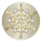 Gold Diamond Christmas Holiday Snowflake