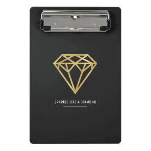 Gold Diamond Mini Clipboard