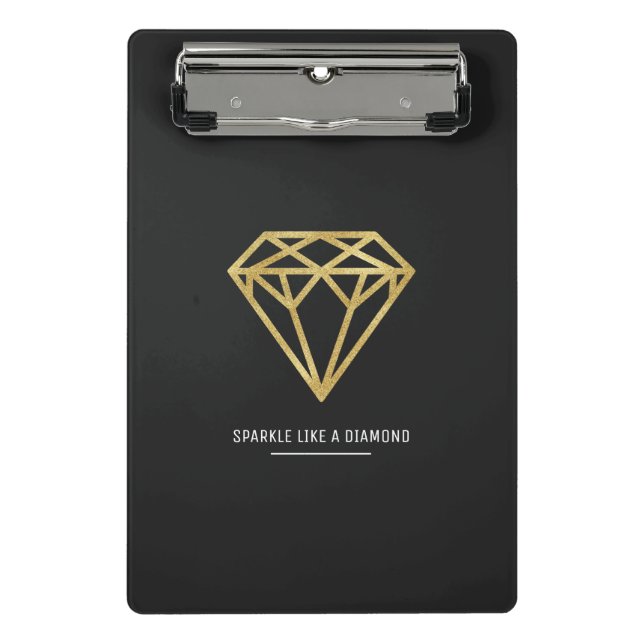 Gold Diamond Mini Clipboard (Front)
