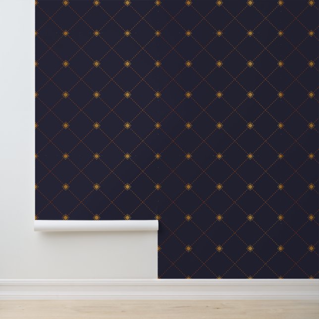 Gold Diamond Pattern Wallpaper (Application)