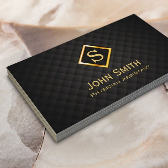 Gold Diamond Physician Assistant Business Card (Creator Uploaded)
