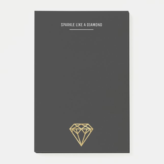 Gold Diamond Post-it Notes (Front)