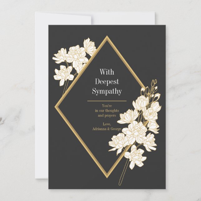 Gold Diamond Sympathy Card (Front)
