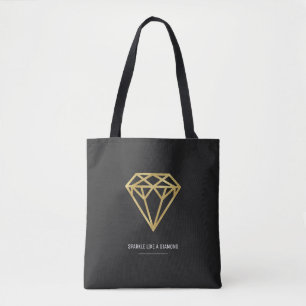 Gold Diamond Tote Bag