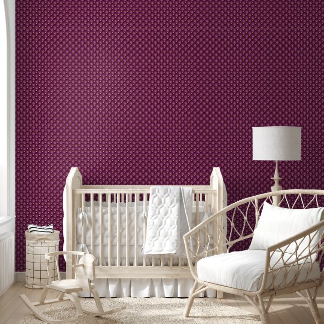 Gold Diamond Tufted Purple Violet Wallpaper (Kids)