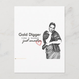 gold digger postcard
