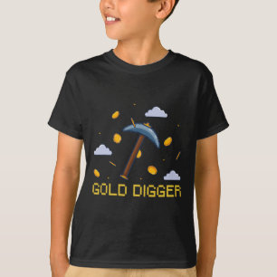Gold Digger Treasure Hunting Gold Digging Pixelate T-Shirt
