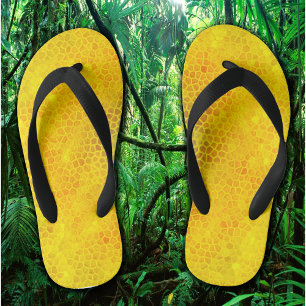Gold Dinosaur Hide Kid's Jandals