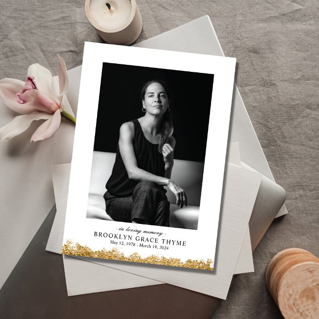 Gold Dipped Photo Memorial Program Programme (Creator Uploaded)