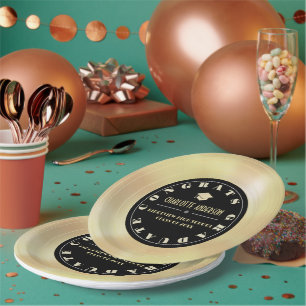 Gold Disc/Vinyl Record Graduation Paper Plate