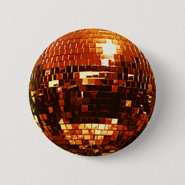 GOLD Disco Ball Button (Front)