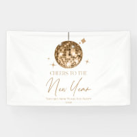 Gold Disco Ball Cheers New Years Eve Party 