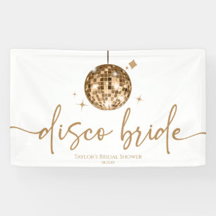 Gold Disco Ball Disco Bride Bridal Shower Banner
