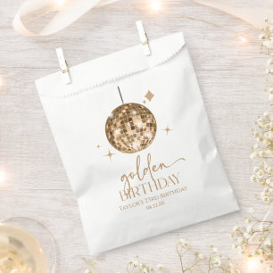 Gold Disco Ball Golden Birthday Party Favour Bags