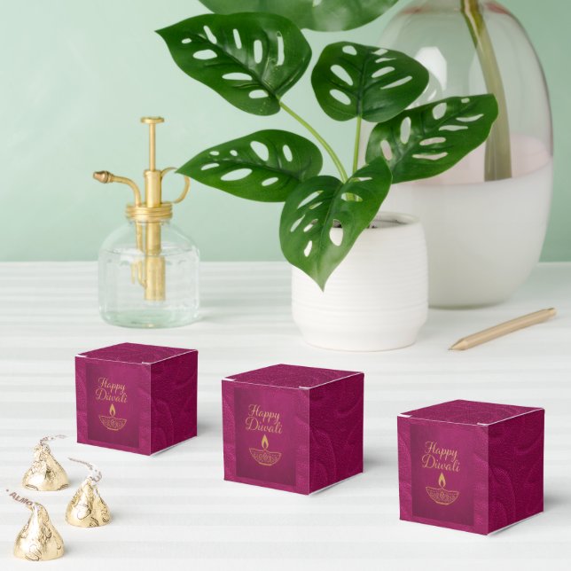 Gold Diya Happy Diwali Favour Box (Multiple)