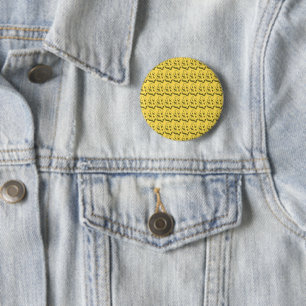 gold dolar 6 cm round badge