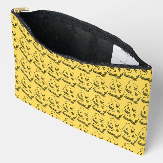 gold dolar accessory pouch (Open)