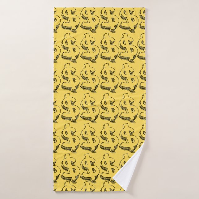 gold dolar bath towel (Bath Towel)