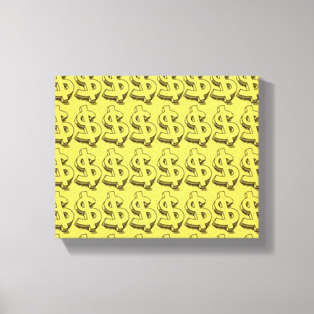gold dolar canvas print (Front)