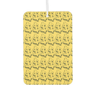 gold dolar car air freshener