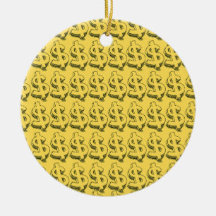 gold dolar ceramic tree decoration
