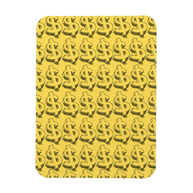 gold dolar magnet (Vertical)