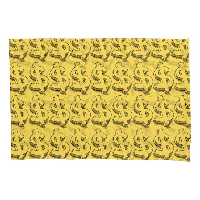 gold dolar pillowcase (Front)