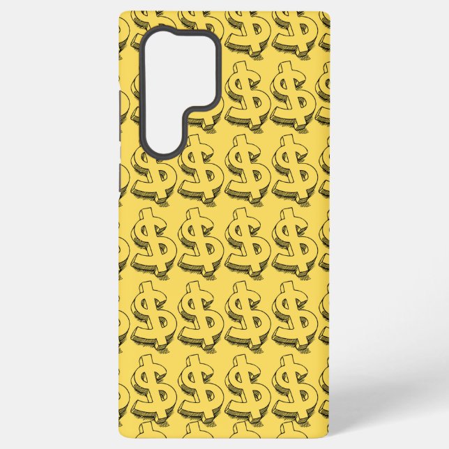 gold dolar samsung galaxy s22 ultra case (Back)