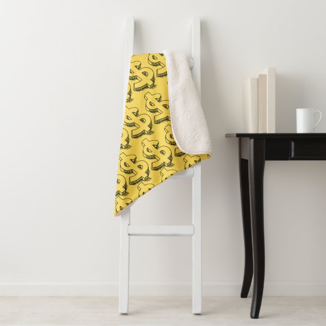 gold dolar sherpa blanket (In Situ)