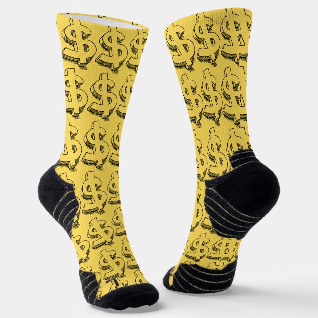 gold dolar socks (Angled)