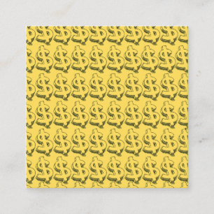 gold dolar square business card