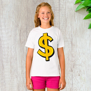 Gold Dollar Sign Bold Yellow Money Symbol T-Shirt