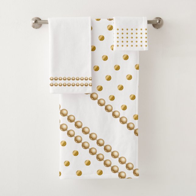 Gold Dots Bath Towel Set (Insitu)