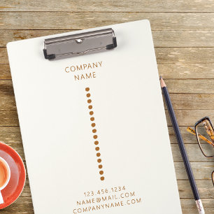 Gold Dots Minimalist Simple Professional Clipboard