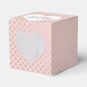Gold Dots On Blush Pink Favour Box