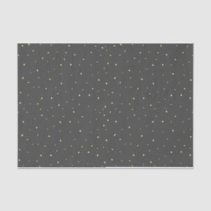 Gold Dots Tissue Paper Black