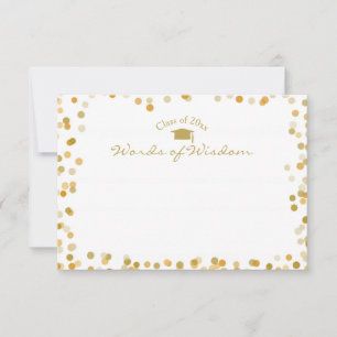 Gold Dots Words of Wisdom Advice for the Graduate Card