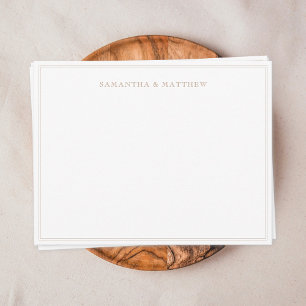 Gold Double Border Couple Card